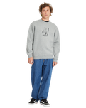 The Volcom Mens Noder Crew Sweatshirt in Heather Grey