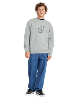 The Volcom Mens Noder Crew Sweatshirt in Heather Grey