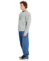 The Volcom Mens Noder Crew Sweatshirt in Heather Grey