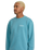The Volcom Mens Terry Stoned Crew Sweatshirt in Used Blue