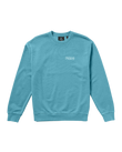 The Volcom Mens Terry Stoned Crew Sweatshirt in Used Blue