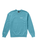 The Volcom Mens Terry Stoned Crew Sweatshirt in Used Blue