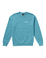 The Volcom Mens Terry Stoned Crew Sweatshirt in Used Blue