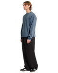 The Volcom Mens Single Stone Sweatshirt in Blue Wash