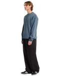 The Volcom Mens Single Stone Sweatshirt in Blue Wash