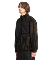 The Volcom Mens Storm Stone Fleece Jacket in Sage Leaf