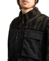 The Volcom Mens Storm Stone Fleece Jacket in Sage Leaf