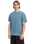 The Volcom Mens Solid Stone Embroidery T-Shirt in Blue Wash