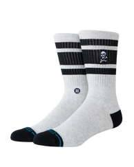 Boyd Skull Crew Socks in Heathergrey