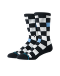 The Stance Mens Chef Check Crew Socks in Black
