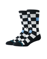 The Stance Mens Chef Check Crew Socks in Black