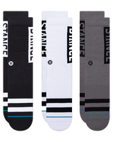 The Stance Mens OG Socks (3 Pack) in Black & White
