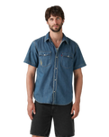 Relaxed Western Shirt in Huckleberry Desert