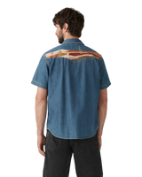 Relaxed Western Shirt in Huckleberry Desert