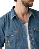 Relaxed Western Shirt in Huckleberry Desert