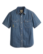 Relaxed Western Shirt in Huckleberry Desert