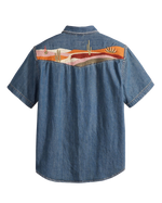 Relaxed Western Shirt in Huckleberry Desert
