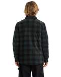 The Volcom Mens Bowered Fleece Overshirt in Scarab