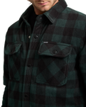 The Volcom Mens Bowered Fleece Overshirt in Scarab