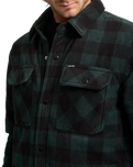 The Volcom Mens Bowered Fleece Overshirt in Scarab