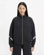 The Levi's® Womens Graphic Flex Zipped Sweatshirt in Caviar