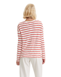 The Levi's® Womens Margot Long Sleeve T-Shirt in Saint Stripe Scarlet