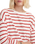 The Levi's® Womens Margot Long Sleeve T-Shirt in Saint Stripe Scarlet