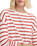 The Levi's® Womens Margot Long Sleeve T-Shirt in Saint Stripe Scarlet