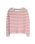 The Levi's® Womens Margot Long Sleeve T-Shirt in Saint Stripe Scarlet