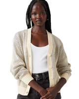 The Levi's® Womens Snowflake Cardigan in Butter Cream Stripe