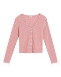 The Levi's® Womens Muse Long Sleeve T-Shirt in Vanilla Stripe Scarlet Smile