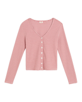 The Levi's® Womens Muse Long Sleeve T-Shirt in Vanilla Stripe Scarlet Smile