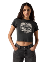 The Levi's® Womens Graphic Essential Sporty T-Shirt in Eagle Pirate Black