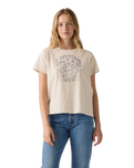 The Levi's® Womens Graphic Boxy T-Shirt in Oatmeal Heather