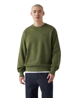 The Levi's® Mens Authentic Crewneck Sweatshirt in Garment Dye Kombu Green