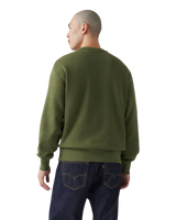 The Levi's® Mens Authentic Crewneck Sweatshirt in Garment Dye Kombu Green
