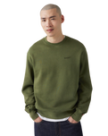 The Levi's® Mens Authentic Crewneck Sweatshirt in Garment Dye Kombu Green