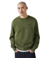 The Levi's® Mens Authentic Crewneck Sweatshirt in Garment Dye Kombu Green