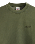 The Levi's® Mens Authentic Crewneck Sweatshirt in Garment Dye Kombu Green