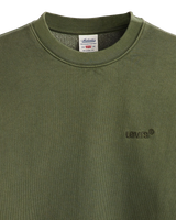 The Levi's® Mens Authentic Crewneck Sweatshirt in Garment Dye Kombu Green