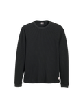 The Levi's® Mens Relaxed Thermal Long Sleeve T-Shirt in Garment Dye Mineral Black