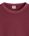 Relaxed Thermal Long Sleeve T-Shirt in Garment Dye Oxblood Red