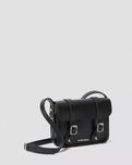 7" Leather Satchel in Black Kiev & Smooth Leather