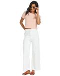 The Billabong Womens Free Fall Twill Trousers in Salt Crystal 1