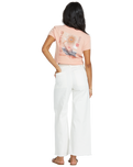 The Billabong Womens Free Fall Twill Trousers in Salt Crystal 1