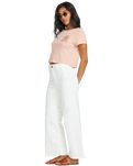 The Billabong Womens Free Fall Twill Trousers in Salt Crystal 1