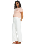 The Billabong Womens Free Fall Twill Trousers in Salt Crystal 1