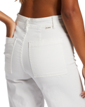 The Billabong Womens Free Fall Twill Trousers in Salt Crystal 1