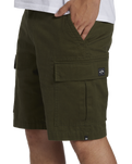 The Billabong Mens Combat Cargo Shorts in Military