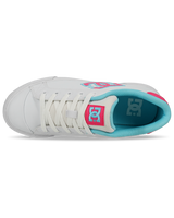 The DC Shoes Womens Chelsea Shoes in White, Crazy Pink & Blue